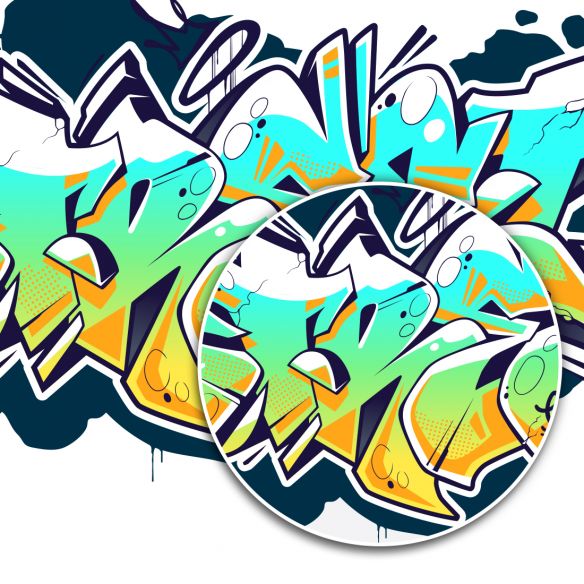 Sticker graffiti street