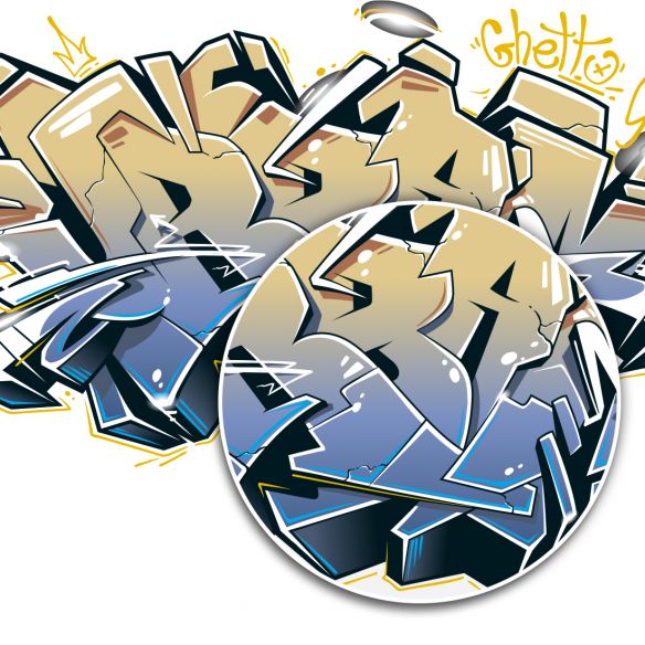 Sticker graffiti urban