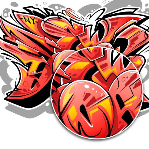 Sticker graffiti New York