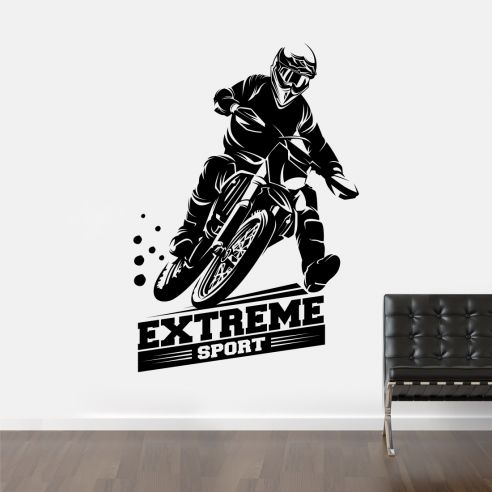 Sticker motocross extreme sport