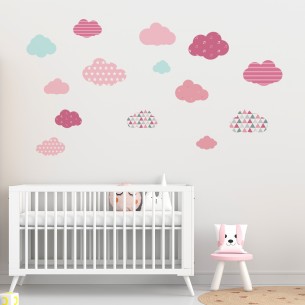 Kit stickers nuages design