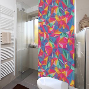 Adhésif dépoli géométrique