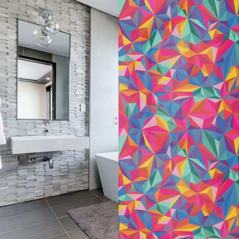 Adhésif dépoli géométrique