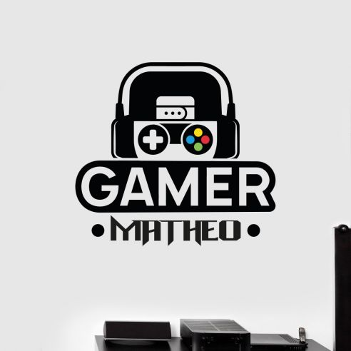 Sticker gamer avec prénom