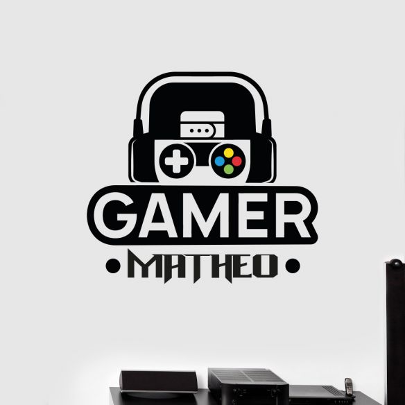 Sticker gamer avec prénom