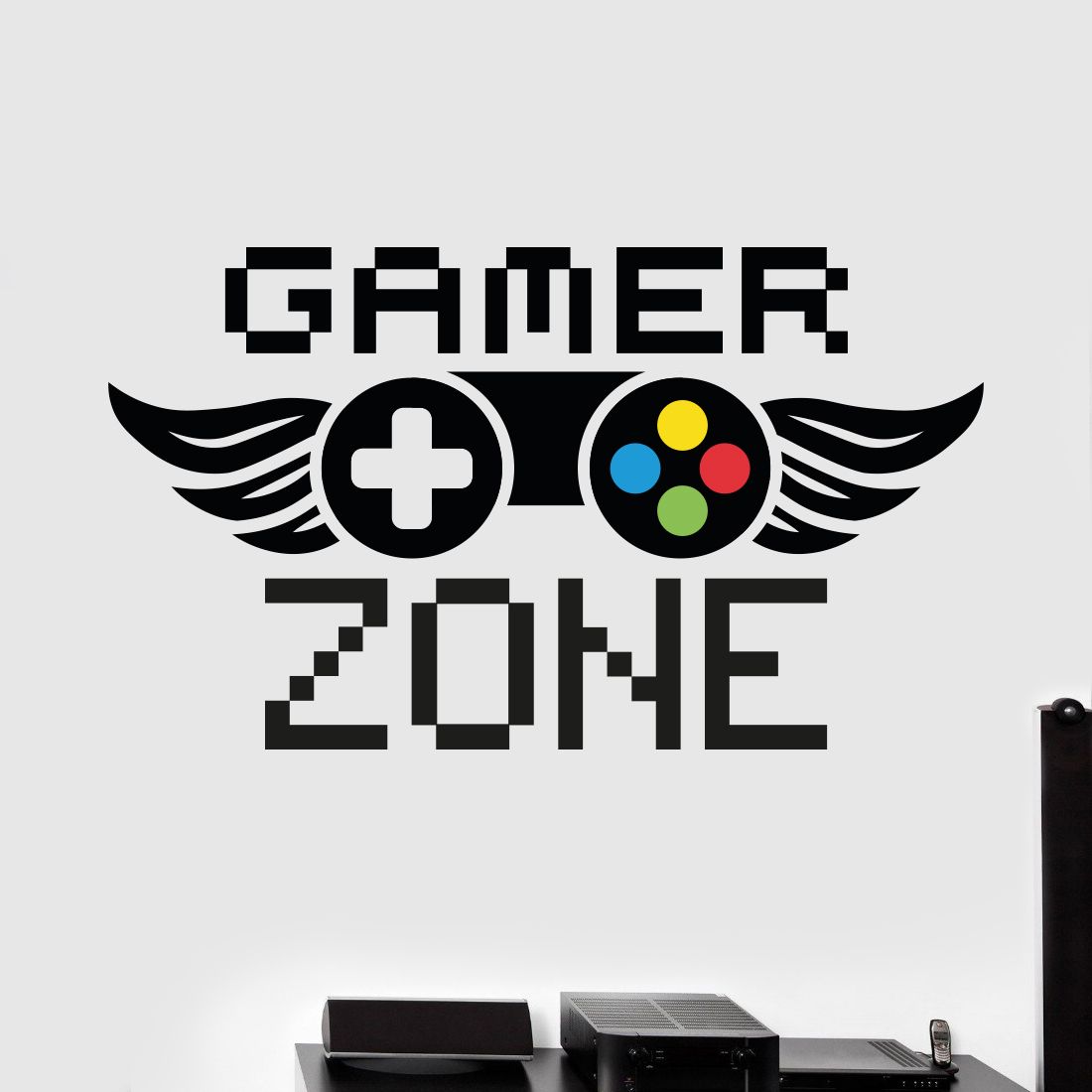 Sticker gaming zone. Stickers jeux vidéo, geek, gamer à personnaliser