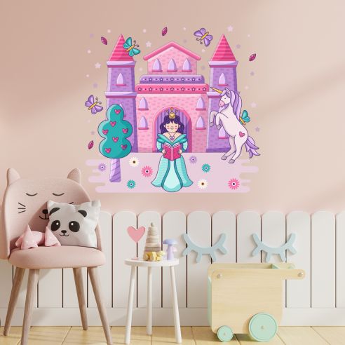 Sticker château princesse