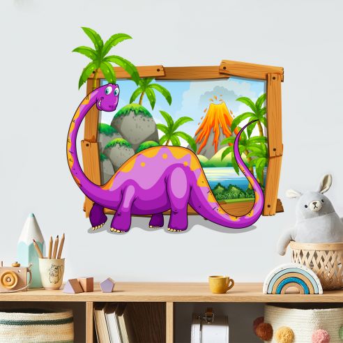 Stickers enfant - Sticker dinosaure pour décoration murale