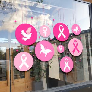 Sticker vitrine Octobre Rose