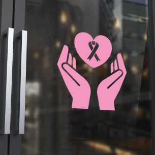 Sticker vitrine Octobre Rose