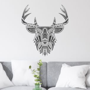 Sticker tête de cerf géométrique