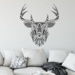 Sticker tête de cerf géométrique 2