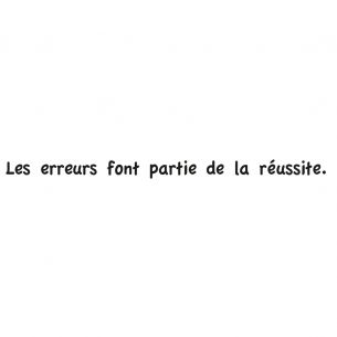 Sticker citation les erreurs font partie de la réussite