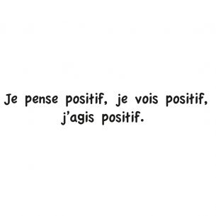 Sticker citation je pense positif