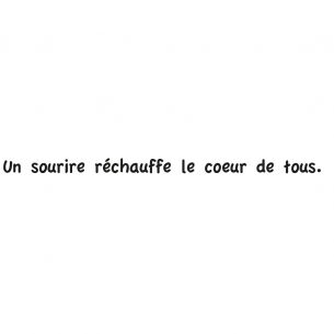 Sticker citation un sourire réchauffe le coeur de tous