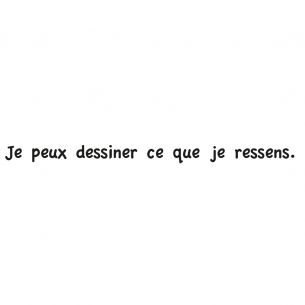 Sticker citation je peux dessiner ce que je ressens