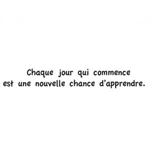 Sticker citation chaque jour qui commence est une nouvelle chance d’apprendre