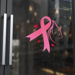 Stickers vitrine Octobre Rose