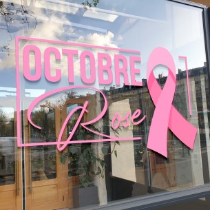 Stickers vitrine Octobre Rose
