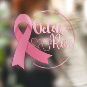 Stickers vitrine Octobre Rose