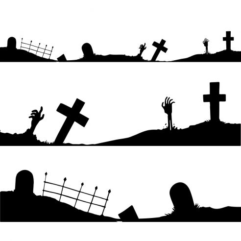 Stickers cimetière halloween
