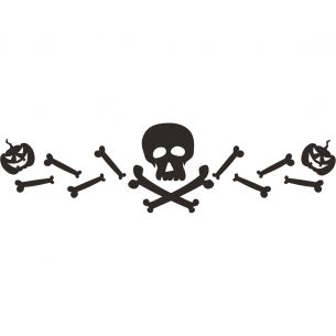 Stickers ossements tête de mort