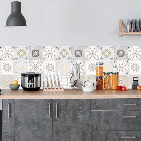 Crédence adhésive carreaux de ciment