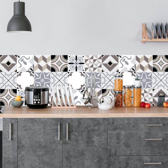 Crédence adhésive carreaux de ciment