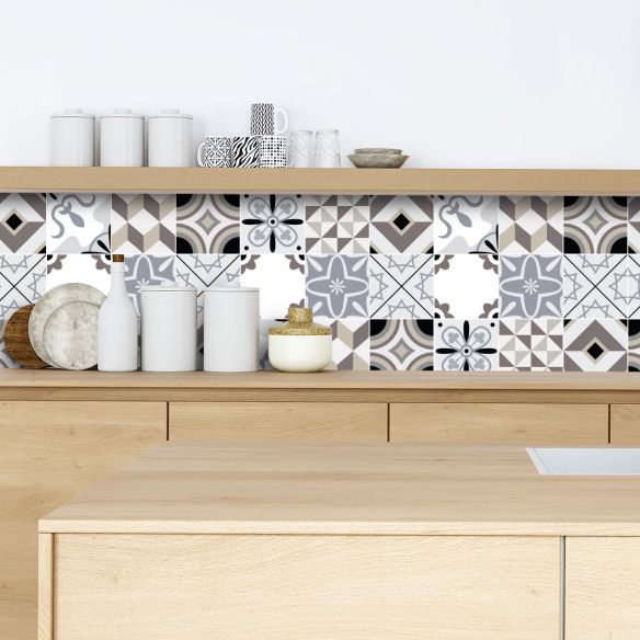 Crédence adhésive carreaux de ciment