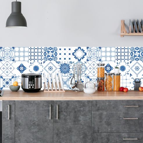 Crédence adhésive carreaux de ciment