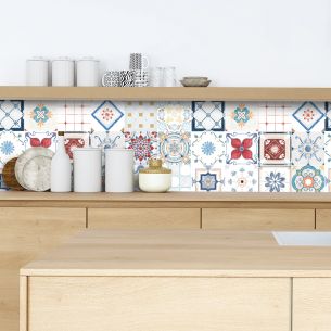 Crédence adhésive carreaux de ciment