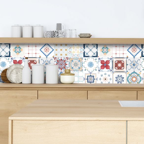 Crédence adhésive carreaux de ciment