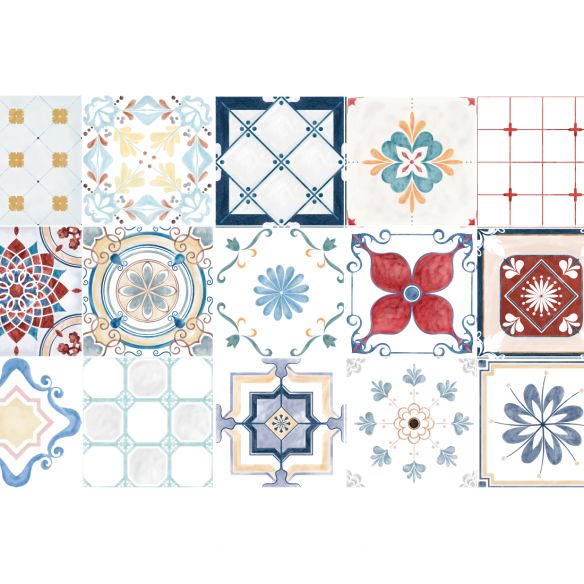 Crédence adhésive carreaux de ciment