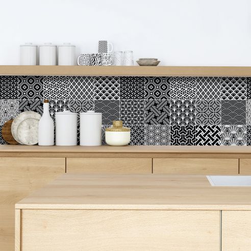 Crédence adhésive carreaux de ciment