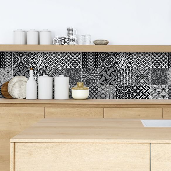 Crédence adhésive carreaux de ciment