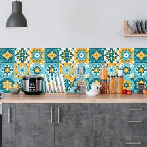 Crédence adhésive carrelage de ciment