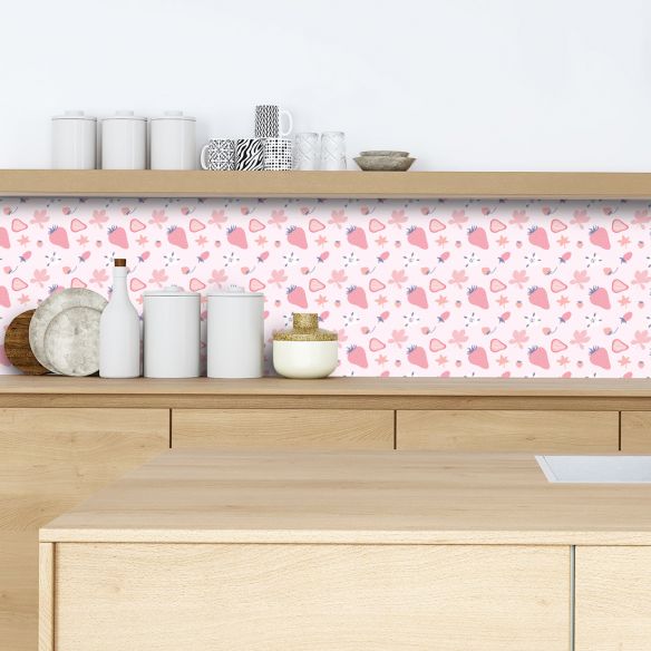 Crédence adhésive fraise 