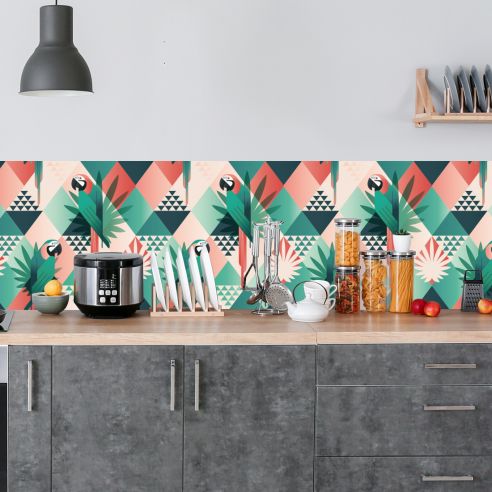 Crédence adhésive tropical