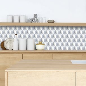 Crédence adhésive cubes 3D 2