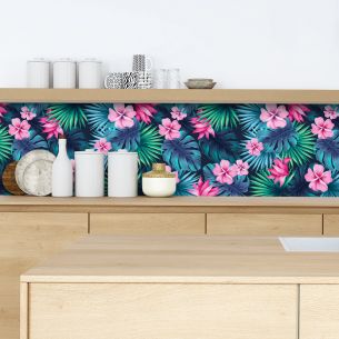 Crédence adhésive florale jungle 2