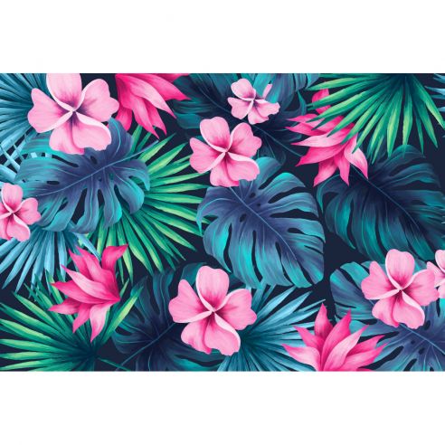 Crédence adhésive florale jungle