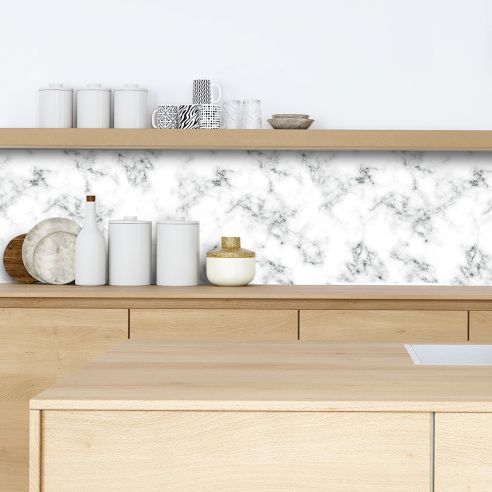 Crédence adhésive effet marbre
