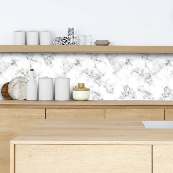 Crédence adhésive effet marbre