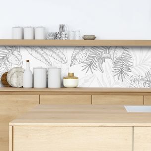 Crédence adhésive feuillage