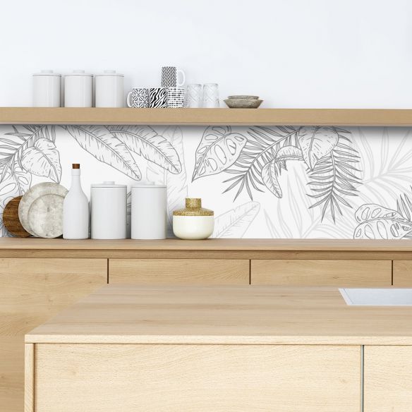 Crédence adhésive feuillage