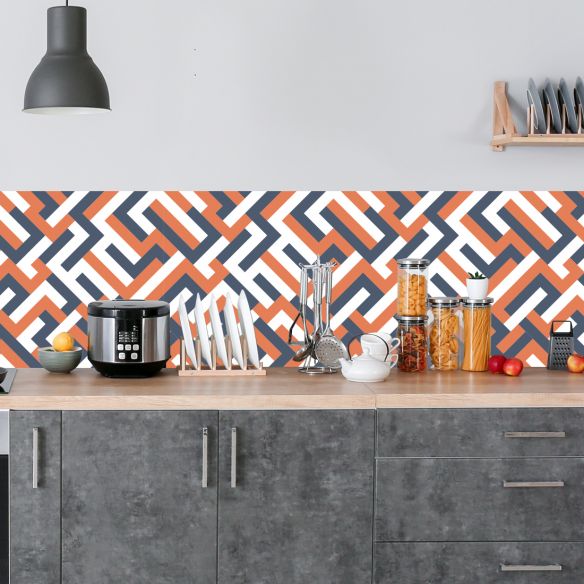 Crédence adhésive déco géométrique 