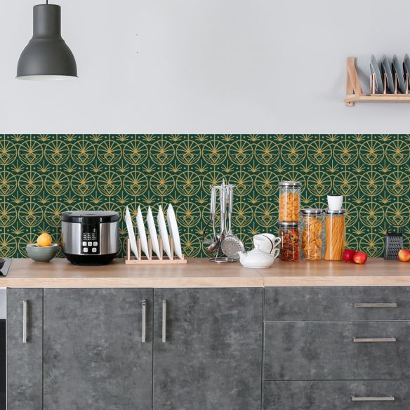 Crédence adhésive design verte