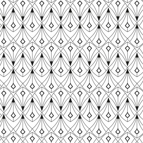 Crédence adhésive géométrique noir et blanc