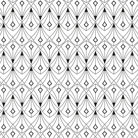 Crédence adhésive géométrique noir et blanc