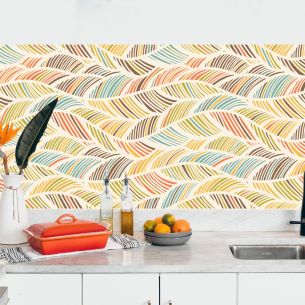 Crédence adhésive florale